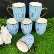 A set of 6pcs Classy Mugs with gold rim - Image 5