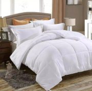 Binded Plain White Cotton Duvet