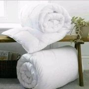 Binded Plain White Cotton Duvet - Image 2