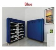 Double Column Metallic Shoe Rack with Canvas - Image 5