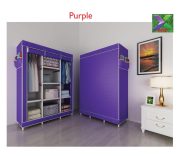 Portable Wooden Wardrobe with Canvas Cover - Image 4
