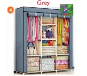 Portable Wooden Wardrobe with Canvas Cover - Image 3