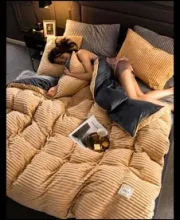 4pc Plush Velvet Duvet